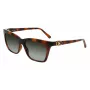 Ferragamo SF1027S-214 moteriški akiniai nuo saulės Havana acetatas kvadratiniai rudi gradientiniai 55mm