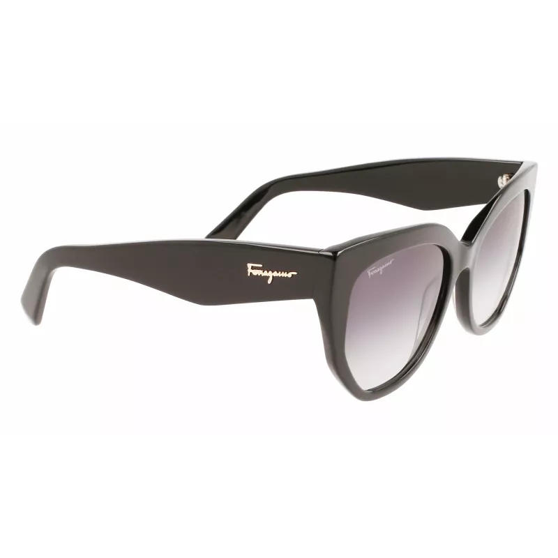 FERRAGAMO SF1061S-001 Moteriški akiniai nuo saulės Juoda Pilka 56/18/145 mm