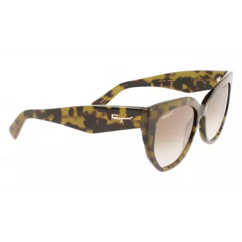 FERRAGAMO SF1061S-246 Moteriški akiniai nuo saulės Havana Acetate Brown Gradient Lęšiai 56/18/145 mm