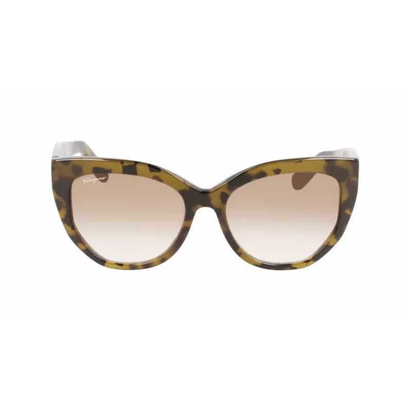 FERRAGAMO SF1061S-246 Moteriški akiniai nuo saulės Havana Acetate Brown Gradient Lęšiai 56/18/145 mm