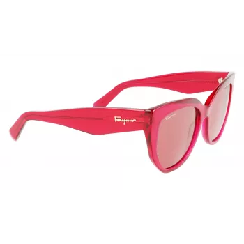 FERRAGAMO SF1061S-613 Moteriški katės akies formos akiniai nuo saulės Havana rudi gradientiniai 56/18/145 mm
