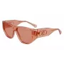 Ferragamo SF1077S-838 Unisex Akiniai Pilotiniai Blizgantys Rožinio Aukso Rudi Gradientiniai 56/13/140 mm