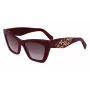 FERRAGAMO SF1081SE-603 Moteriški katės akies akiniai nuo saulės bordo rudi gradientiniai 55mm