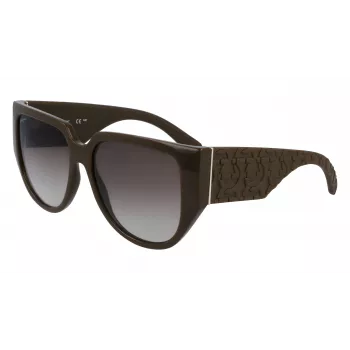 Ferragamo SF1088SE-324 Moteriški drugelio formos akiniai nuo saulės Havana Ruda Gradient 57mm