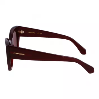FERRAGAMO SF1107S552065 Moteriški kvadratiniai acetatiniai akiniai nuo saulės Havana Brown Gradient 55/20/140 mm