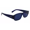FERRAGAMO SF1109S571443 Vyriški akiniai nuo saulės, matinio juodo acetato rėmelis, pilki polikarbonato lęšiai, 57 mm