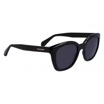 FERRAGAMO SF2000S522100 Moteriški akiniai nuo saulės Havana acetato rėmelis pilki gradientiniai lęšiai 52/21/145 mm