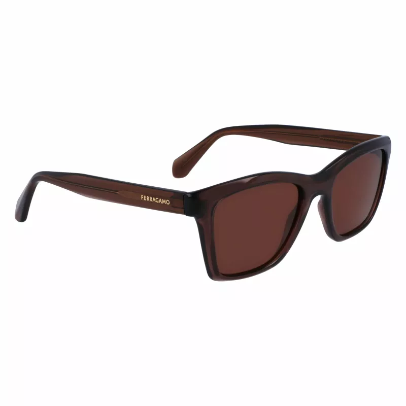 FERRAGAMO SF2001S-232 Unisex akiniai nuo saulės Havana Brown Square Acetate rėmelis Brown lęšiai 54/20/145 mm