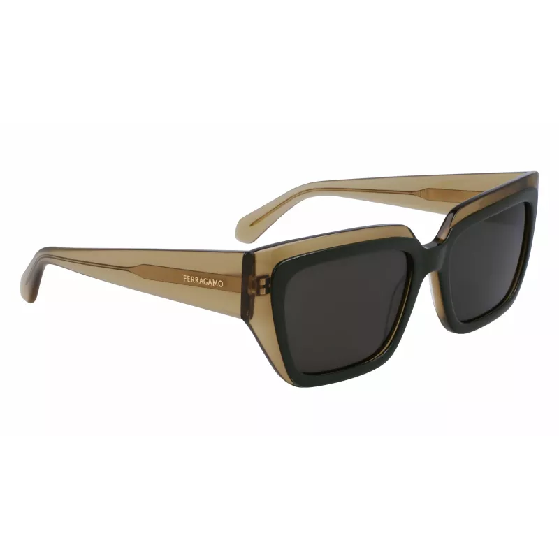FERRAGAMO SF2002S-327 Moteriški akiniai nuo saulės Havana Acetate Brown Gradient 55mm