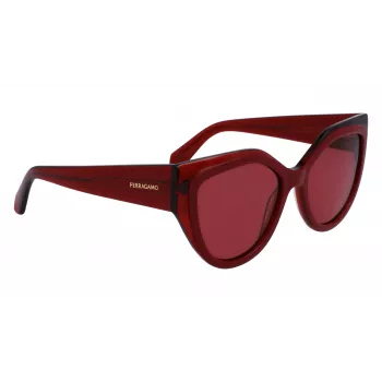 FERRAGAMO SF2004S-618 Moteriški drugelio formos akiniai nuo saulės Havana acetatas rudi gradientiniai lęšiai 53/18/140 mm
