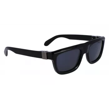 FERRAGAMO SF2009S-001 Vyriški akiniai nuo saulės - Juodas rėmelis, pilki lęšiai 56/21/145 mm