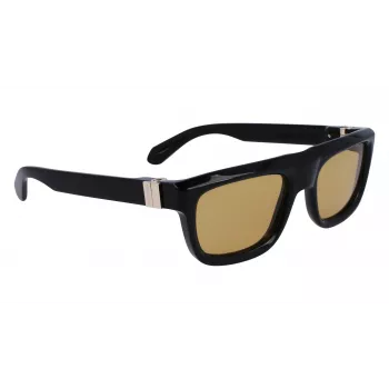 FERRAGAMO SF2009S-011 Vyriški akiniai nuo saulės - Juodas rėmelis, pilki lęšiai, 56/21/145 mm