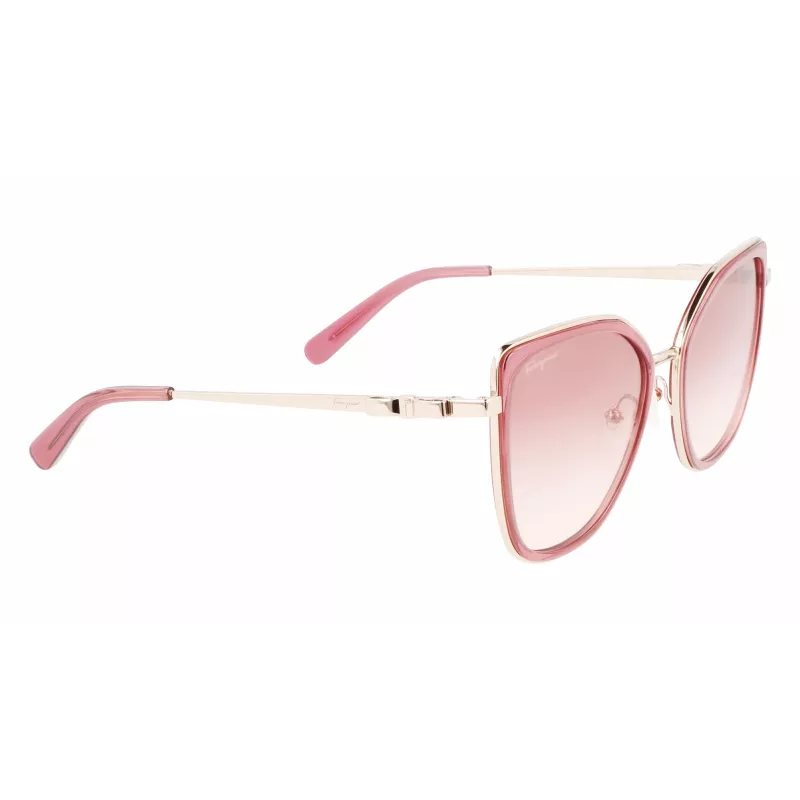 FERRAGAMO SF293S-774 Moteriški akiniai nuo saulės Havana acetato rėmeliu Rudi gradientiniai lęšiai 54/19/140 mm