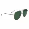 FERRAGAMO SF308S-44 Vyriški stačiakampiai akiniai nuo saulės - Rudi Havana acetato rėmeliai, pilki polikarbonatiniai lęšiai, UV400 apsauga