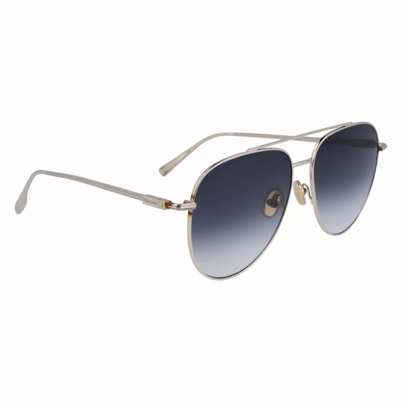 FERRAGAMO SF308S-715 Vyriški akiniai nuo saulės Havana Ruda Acetatas 61mm