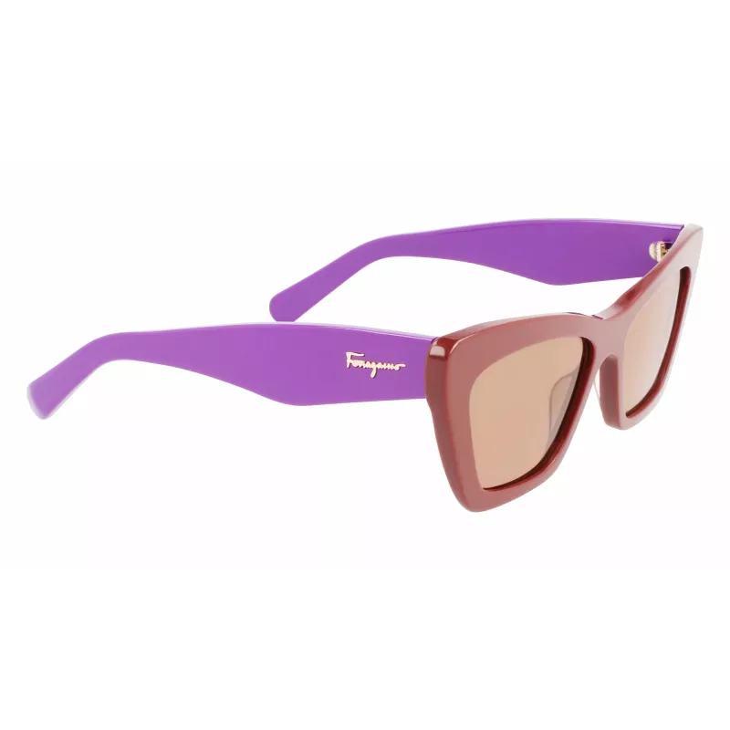 FERRAGAMO SF929S-209 Moteriški akiniai nuo saulės Havana Butterfly Acetate Brown Gradient 55/17/145 mm