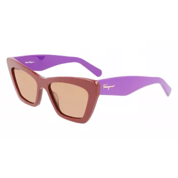 FERRAGAMO SF929S-209 Moteriški akiniai nuo saulės Havana Butterfly Acetate Brown Gradient 55/17/145 mm