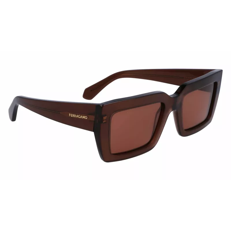 FERRAGAMO Moteriški akiniai nuo saulės SF1108S542123 Brown Havana 54/21/140 mm