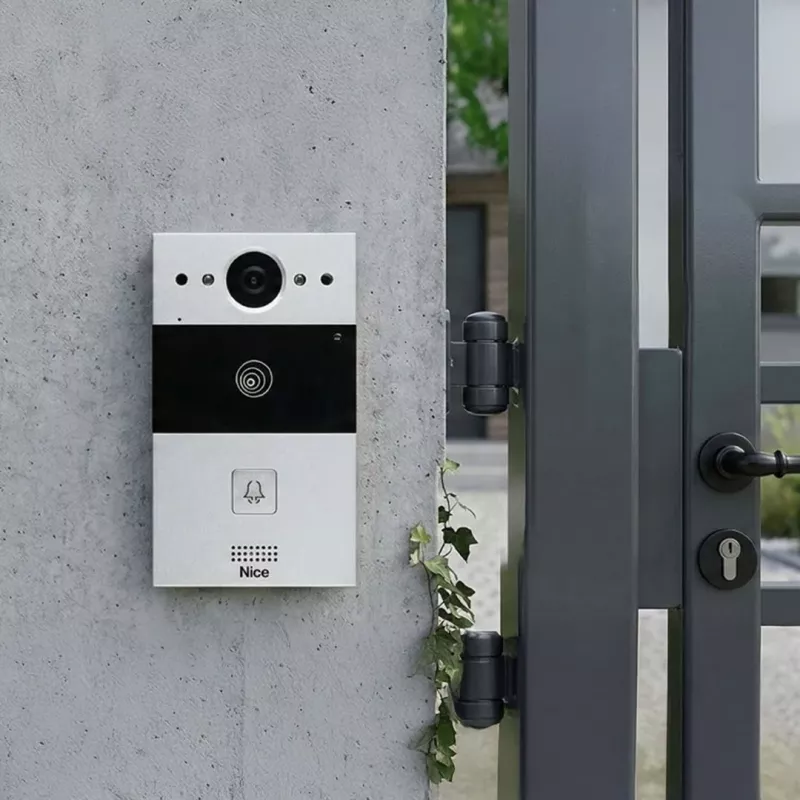 FIBARO MyBell Outdoor Video Doorbell (MBIP1BSTAT) - Juoda, 1080p, PoE, Wi-Fi, IP54