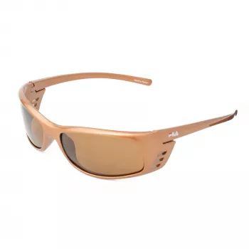 FILA SF004-62C3 Unisex stačiakampiai akiniai nuo saulės - juodas rėmelis, pilki lęšiai 62/16/125 mm