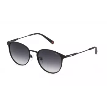 FILA SFI217-52531Y Unisex akiniai nuo saulės - juodas rėmelis, pilki lęšiai, 52 mm