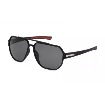 FILA SFI301-60U28P Vyriški poliarizuoti akiniai nuo saulės, juodi/pilki, 60/14/140 mm