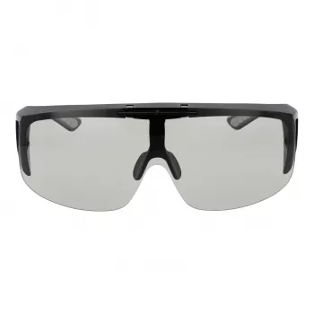 FILA Unisex akiniai nuo saulės SFI126-99U28F Shield stiliaus juodas rėmas, dūminiai lęšiai, UV400