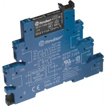 Finder 38.51.0.240.0060 Sujungimo relė 1 CO 6 A 240 V AC DIN bėgelis