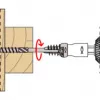 Fischer 558881 FAFS reguliavimo varžtas 5 mm x 100 mm T-profilio plieninis cinkuotas Torx T25 įleidžiama galvutė (100 vnt. pakuotė)