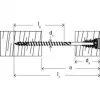 Fischer 558881 FAFS reguliavimo varžtas 5 mm x 100 mm T-profilio plieninis cinkuotas Torx T25 įleidžiama galvutė (100 vnt. pakuotė)