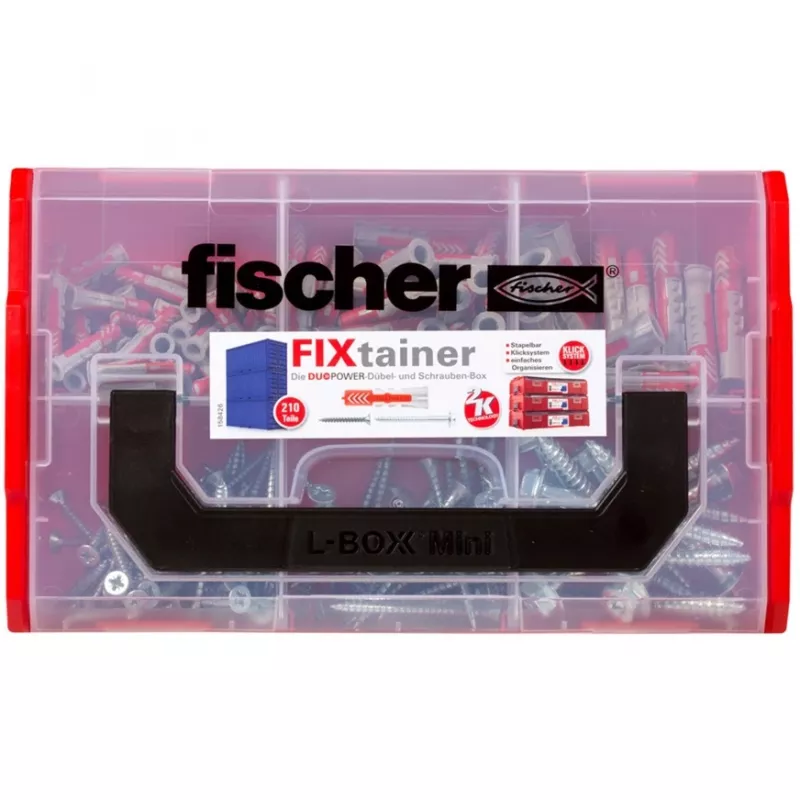 Fischer DUO-Line varžtų inkarų ir kaiščių rinkinio dėžutė, 105 vnt., DUOPOWER ir DUOTEC 535969