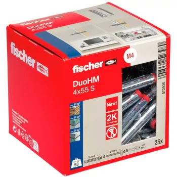 fischer DuoHM 4x55 S PH PZ tuščiavidurių sienų inkaras 55 mm, 25 vnt. 572920