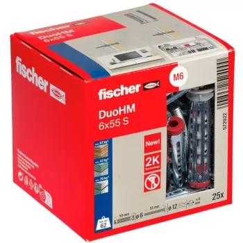 fischer DuoHM 6x55 S PH PZ tuščiavidurių sienų inkaras 55 mm, 25 vnt. 572922