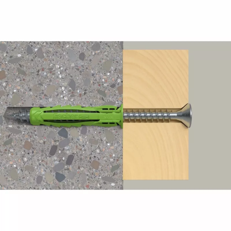 Fischer DUOPOWER varžtų ir kaiščių rinkinys 100 vnt. - 6x30/8x40/10x50 mm - PZ2 - Žalia