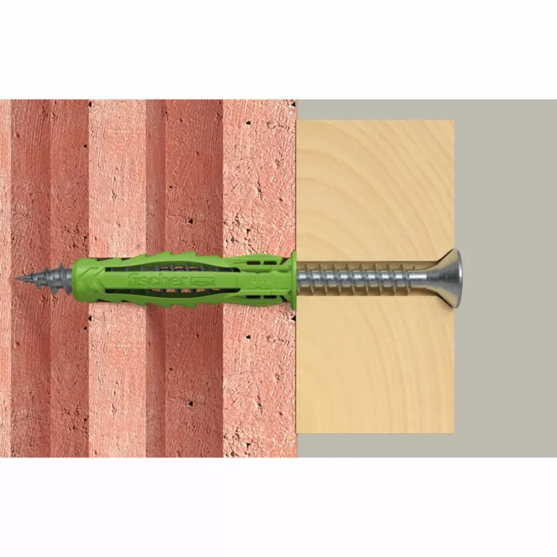 Fischer DUOPOWER varžtų ir kaiščių rinkinys 100 vnt. - 6x30/8x40/10x50 mm - PZ2 - Žalia