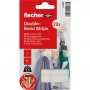 FISCHER GOW tvirtinimo juostelės, 20 vnt., baltos, 22 x 36 mm, lipnios