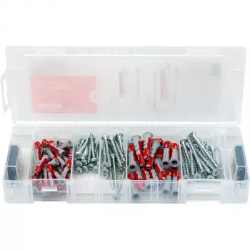 fischer Mini FixTainer - DuoPower kaiščių ir varžtų rinkinys Ø 4,5/5/6/8 mm 30/40/50/60 (560097)