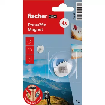 fischer Press2fix tvirtinimo magnetas 10 mm neodimio 4 dalių rinkinys 570492