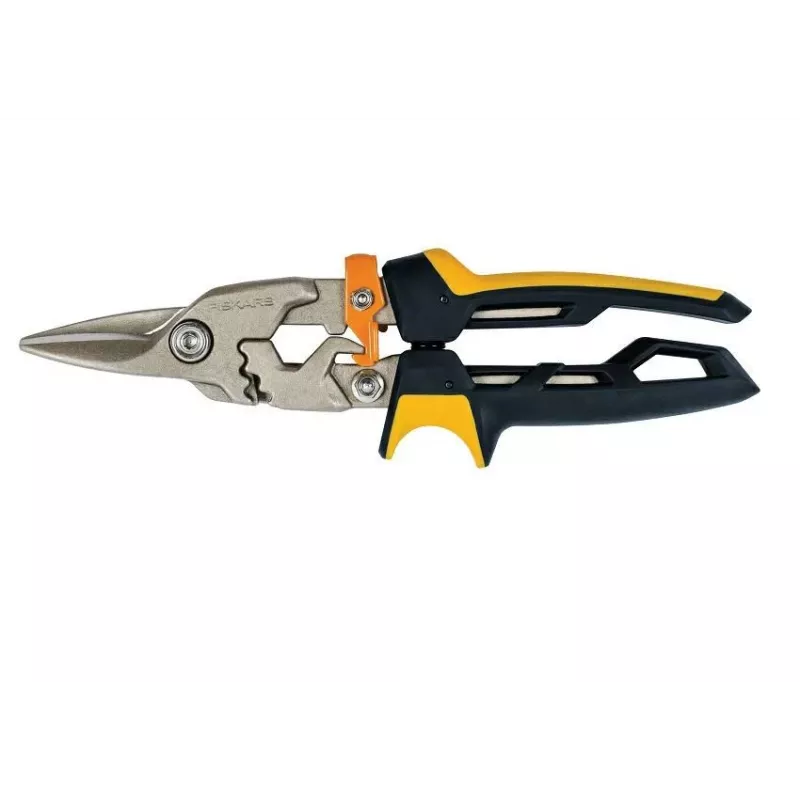 Fiskars PowerGear aviacinės žirklės, tiesus pjūvis, nerūdijantis plienas, oranžinė/juoda, 21 cm, FS1027207