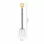 Fiskars Solid komposto šakė su boro plieno galvute ir D formos rankena, 4 šakės, 1220 mm