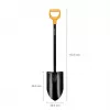 Fiskars Solid+ XL aštrus kastuvas su plienine D formos rankena, boro plieno geležte, 1250 mm