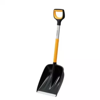 Fiskars X-series teleskopinis automobilinis sniego kastuvas (juodas/oranžinis)