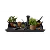 Fiskars Xact Weed Puller 1071304 - Stovimas nerūdijančio plieno nagų ravėtuvas su aliuminio kotu ir SoftGrip D formos rankena, juoda/oranžinė