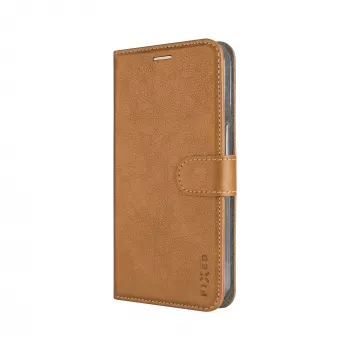 Fixed Opus Book Case, skirta Samsung Galaxy A37 5G, dirbtinė oda, ruda