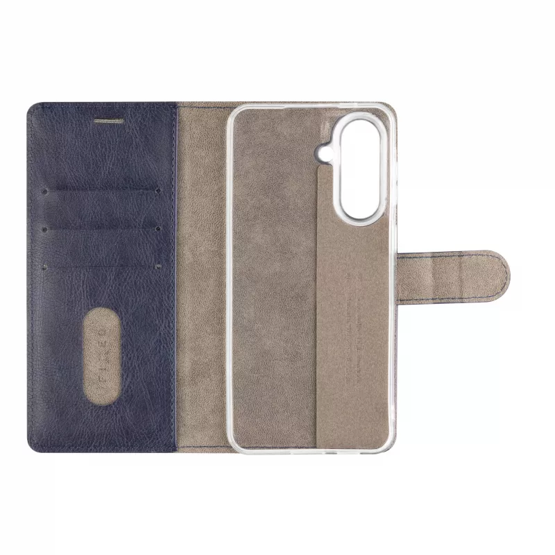 Fixed Opus Book Case, skirta Samsung Galaxy A57 5G, dirbtinė oda, mėlyna