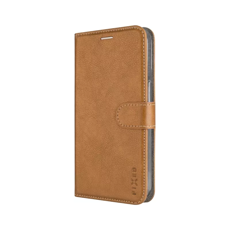 Fixed Opus Book Case, skirta Samsung Galaxy A57 5G, dirbtinė oda, ruda