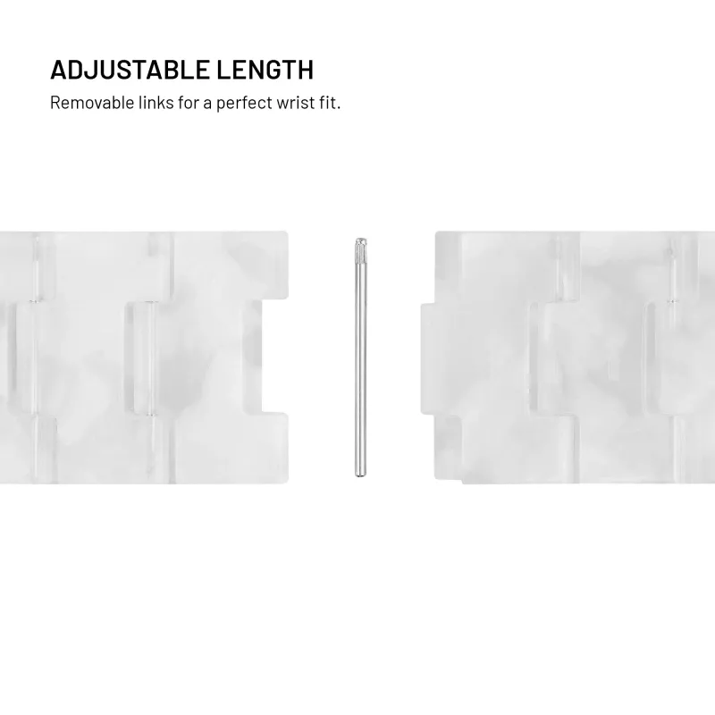 FIXED Resin Strap pro, skirta Apple Watch 38/40/41, Cloud White