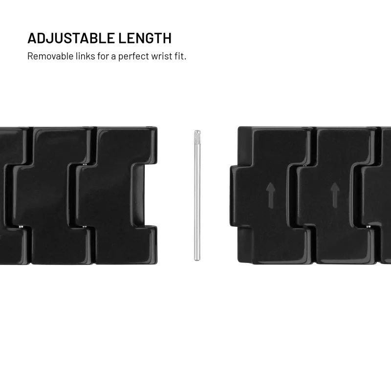 FIXED Resin Strap pro, skirtas Apple Watch 44/45/46/49, anglies juodos spalvos