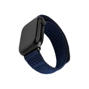 Fiksuotas sportiškas nailono dirželis Apple Watch 38/40/41mm - Tamsiai mėlynas