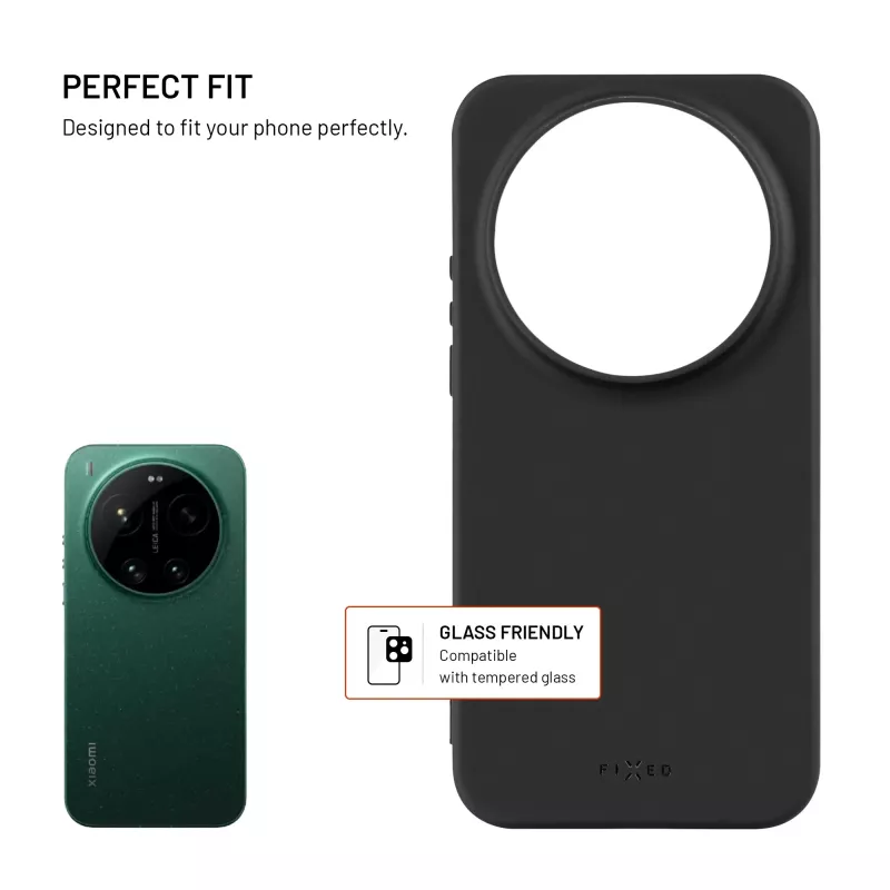Fixed Story Back Cover, skirta Xiaomi 17 Ultra, guminė, juoda